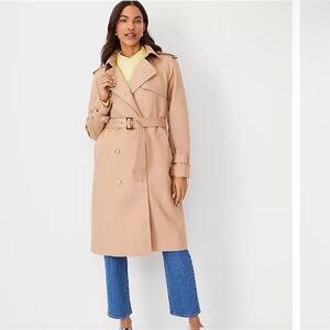 Petite Twill Raglan Trench Coat